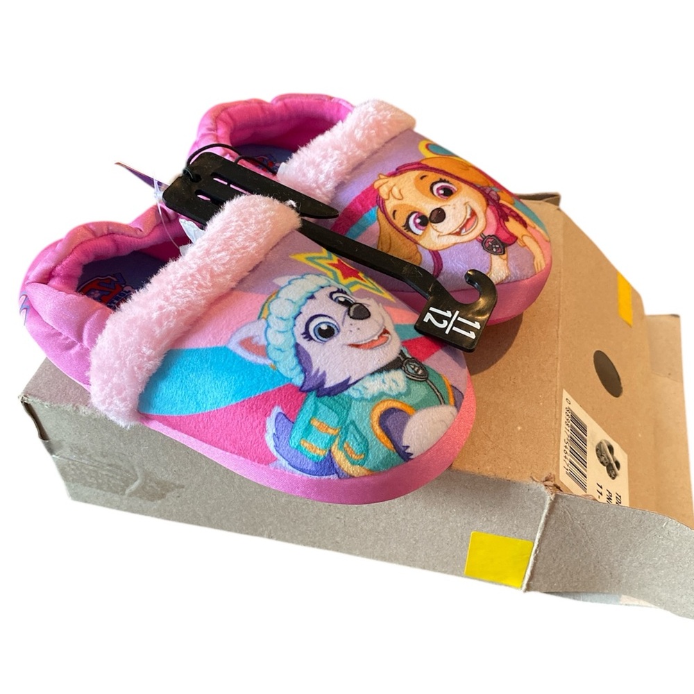 Nickelodeon NWT Paw Patrol Girls Cozy Slippers, Toddler Girls 11